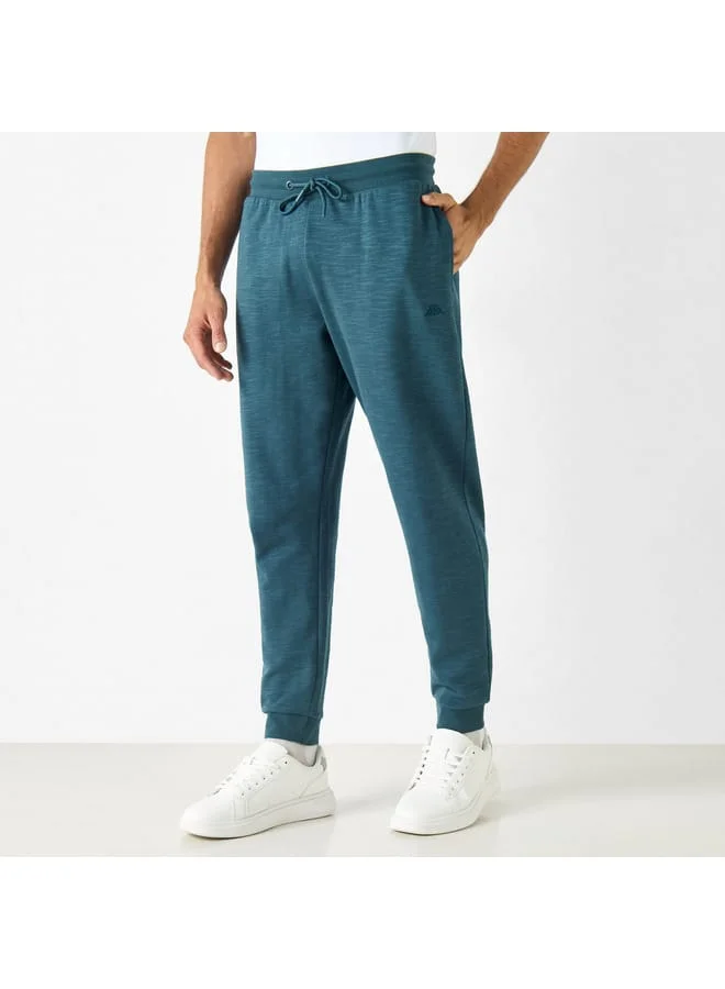 Kappa Kappa Plain Joggers with Drawstring Closure and Pockets