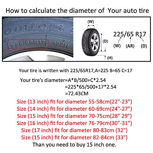 ESUPPORT Spare Tire Cover 13" inch Wheel Tyre Protector Case for All Diameter (55cm-58cm/22-23") Trailer Car Truck Waterproof Dustproof White - Image 4