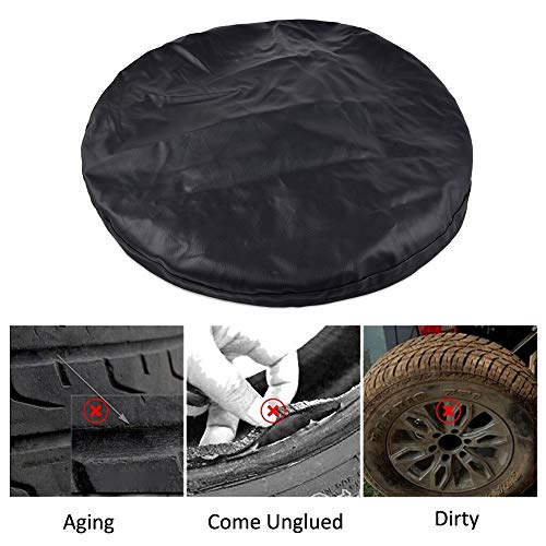 ESUPPORT Spare Tire Cover 13" inch Wheel Tyre Protector Case for All Diameter (55cm-58cm/22-23") Trailer Car Truck Waterproof Dustproof White - Image 5
