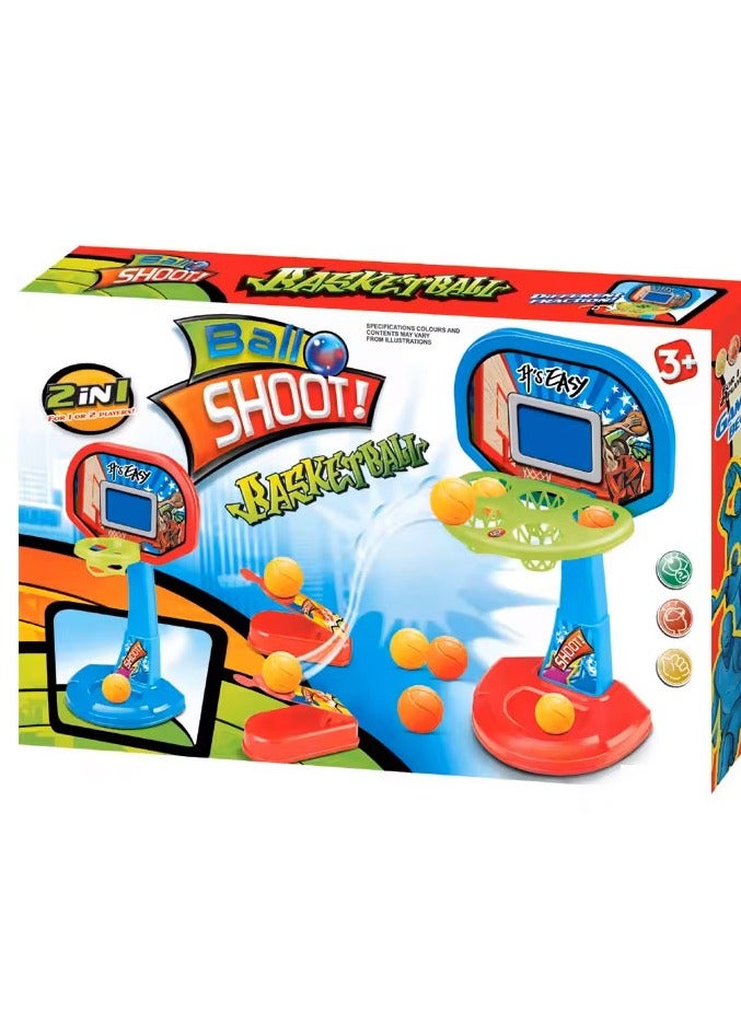 زيني لعبة رمي الكرات مع حامل كرة السلة - Image 1