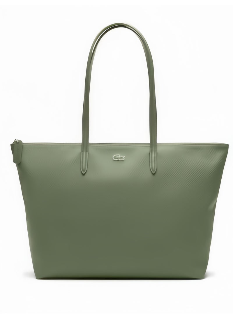 لاكوست حقيبة لاكوست للنساء L12.12 كونسبت للأزياء متعددة الاستخدام بسعة كبيرة، حقيبة يدوية أو على الكتف كبيرة الحجم بسحاب، مقاسها الكبير 45 سم * 30 سم * 12 سم - Image 2