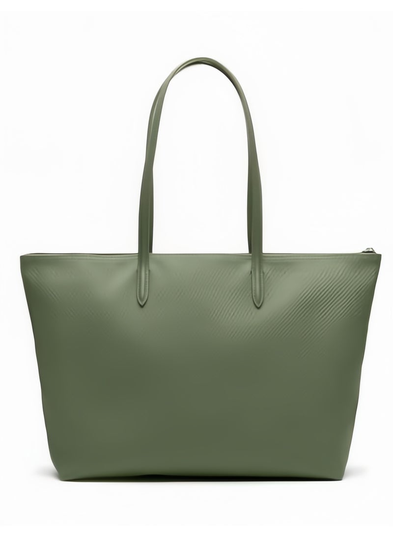 لاكوست حقيبة لاكوست للنساء L12.12 كونسبت للأزياء متعددة الاستخدام بسعة كبيرة، حقيبة يدوية أو على الكتف كبيرة الحجم بسحاب، مقاسها الكبير 45 سم * 30 سم * 12 سم - Image 4