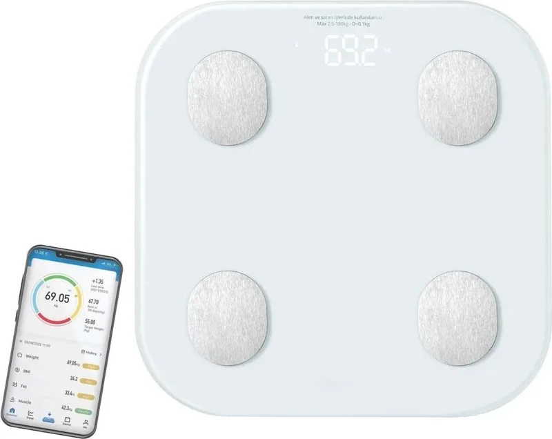 تيفاني Smart Bluetooth Scale with Digital Fat Meter Function