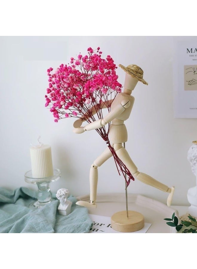 Pink Dried Baby's Breath Gypsophila Flowers, 10 Bunches, 15cm, Real Preserved for Decor - Image 3