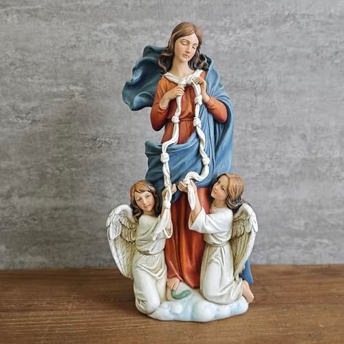 BC BUILDCLASSIC BC Catholic Mary Untier of Knots Statue 98 H Mary Undoer of Knots Blessed Virgin Mary Devoution Home Dcor Religious Gift Handpainted by Buildclassic - Image 3