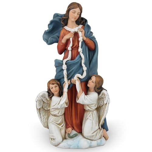 BC BUILDCLASSIC BC Catholic Mary Untier of Knots Statue 98 H Mary Undoer of Knots Blessed Virgin Mary Devoution Home Dcor Religious Gift Handpainted by Buildclassic - Image 1