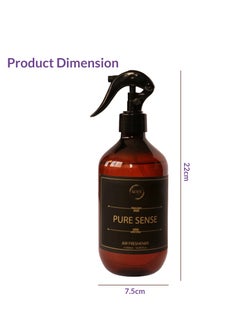 ROSY PERFUMES Pure Sense Air Freshener Spray Non Aerosol Spray Bottle Infused with Essential Oils Eliminates Odors from Trash Cans Cars Pets  - Image 2