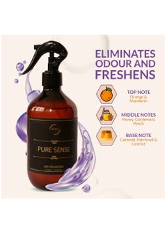 ROSY PERFUMES Pure Sense Air Freshener Spray Non Aerosol Spray Bottle Infused with Essential Oils Eliminates Odors from Trash Cans Cars Pets  - Image 3