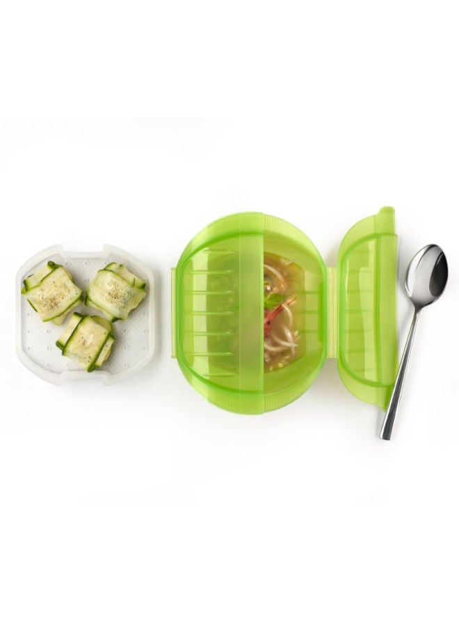 Lekue Deep Microwave Steam Cooker -Green - Image 2