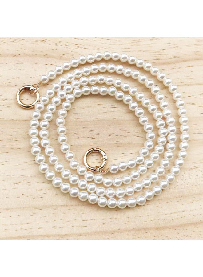 Fashionable Pearl Chain Crossbody Phone Case Bag Accessories Cropped Handheld Chain Camera Backpack Strap Protective Cover Set-Specifications Support Image Upload:115cm Slung Chain "golden Spring Ring] - Image 1