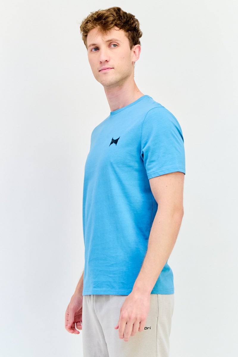 TapouT Men Sportswear Fit Short Sleeve Outdoor T-Shirt, Teal Blue - Image 2