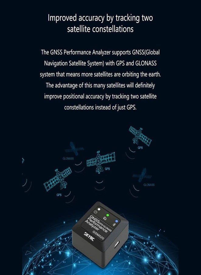 SKYRC GNSS Performance Analyzer RC GPS+GLONASS Speedometer, Bluetooth Enabled Race Data Logger and Speed Tracker for RC Cars and Planes. GSM020 SK-500023 - Image 3