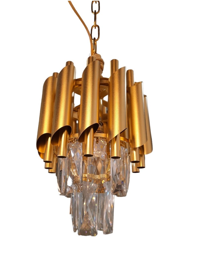 Tech Light - Crystal Chandelier 20cm gold E14 40W - Image 1