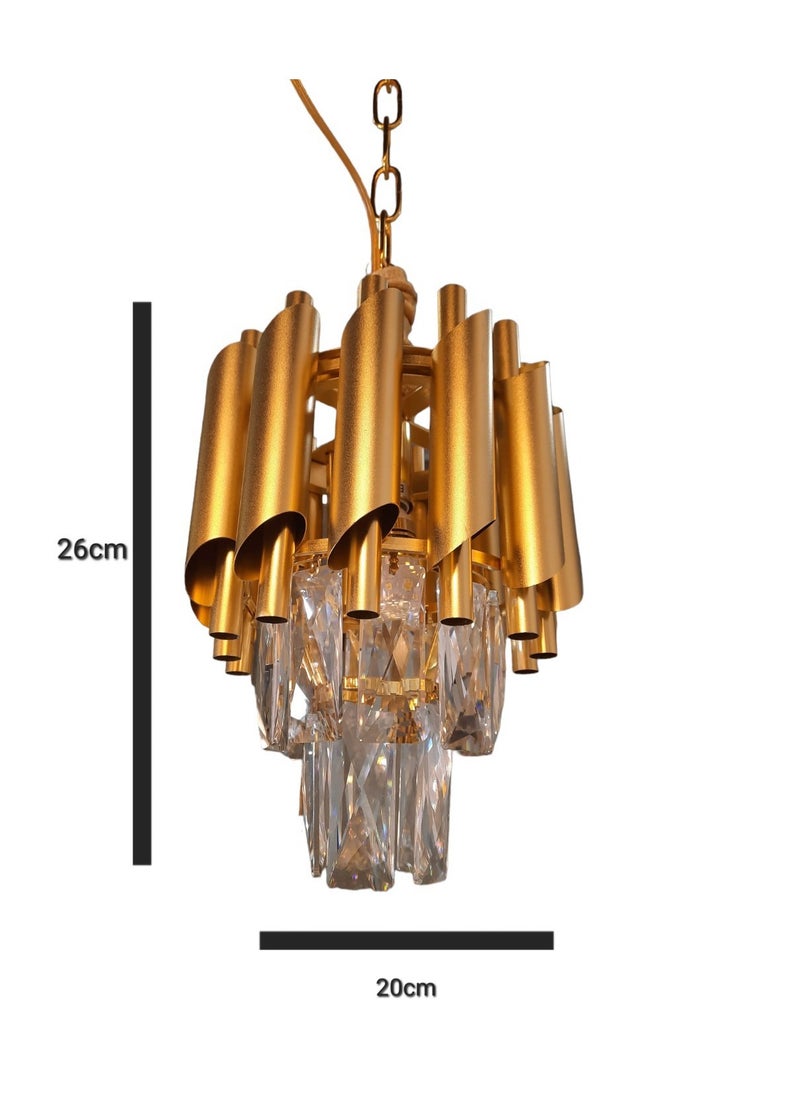 Tech Light - Crystal Chandelier 20cm gold E14 40W - Image 1