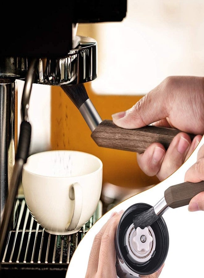 Co-link 3pcs Coffee Grinder Cleaning Brush Espresso Machine Cleaning Tool Walnut Wood Handle Natural Bristles Coffee Machine Clean Tool - Image 3
