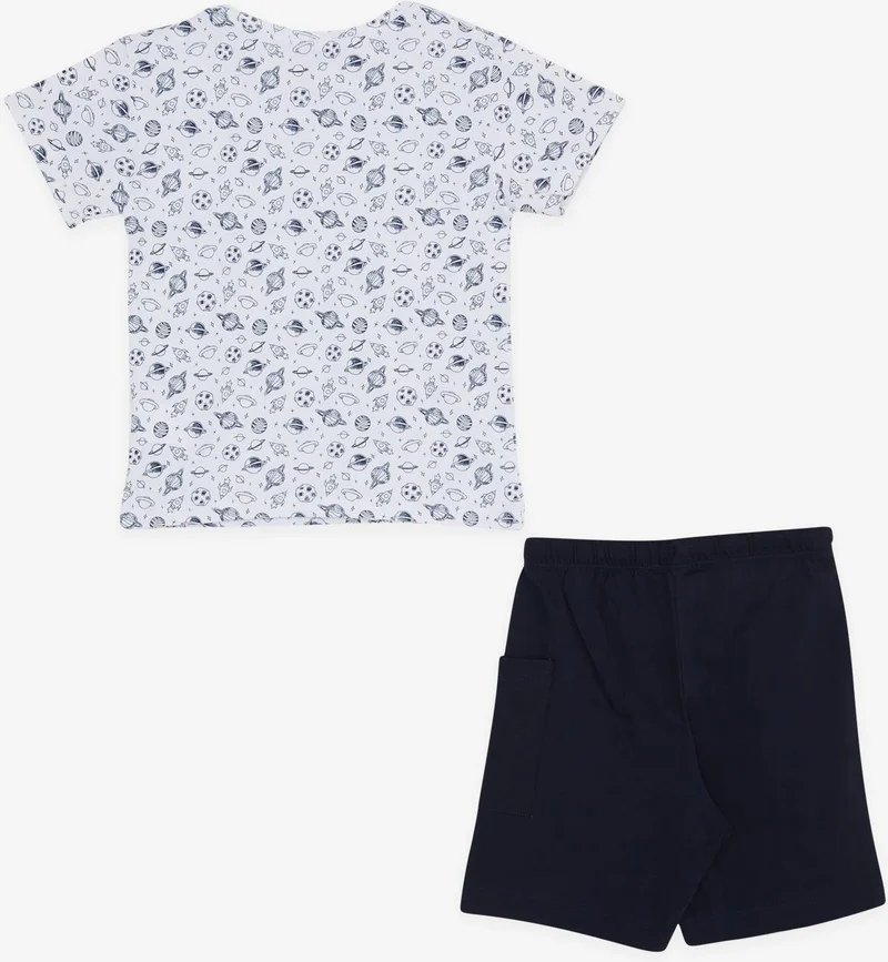 Macawi Breeze Girls & Boys Boy Shorts Set Space Themed 1.5-5 Years, Ecru