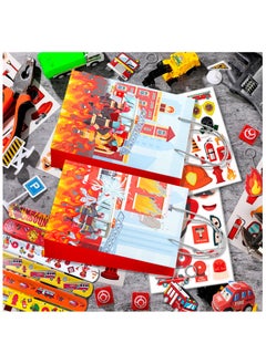 FRUITFUL PARTY Firefighter Party Favors for 12 Guests, 72pcs Fire Truck Party Favors Set Party Stickers Slap Bracelets Keychains etc Firefighter Themed Party Favors for Firefighter Birthday Party Decorations Supplies  - Image 4