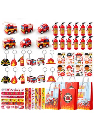 Firefighter Party Favors for 12 Guests, 72pcs Fire Truck Party Favors Set Party Stickers Slap Bracelets Keychains etc Firefighter Themed Party Favors for Firefighter Birthday Party Decorations Supplies - pzsku/Z24AB052E253075C82487Z/45/1746219221/0e41d0f7-f7a3-444c-ac75-e24eb0822c1f