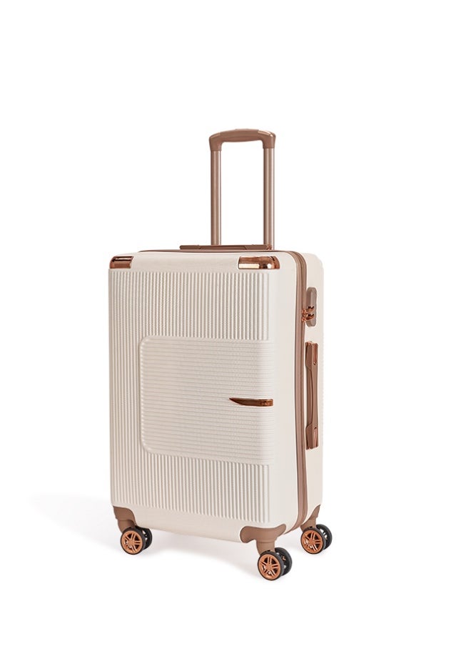 LIMRA Cabin Carry Check-In Luggage Trolley Size 20 inch Beige/Gold  - Image 1