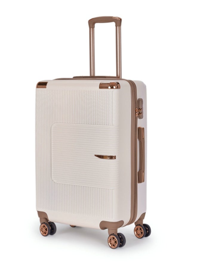 LIMRA Cabin Carry Check-In Luggage Trolley Size 20 inch Beige/Gold  - Image 1