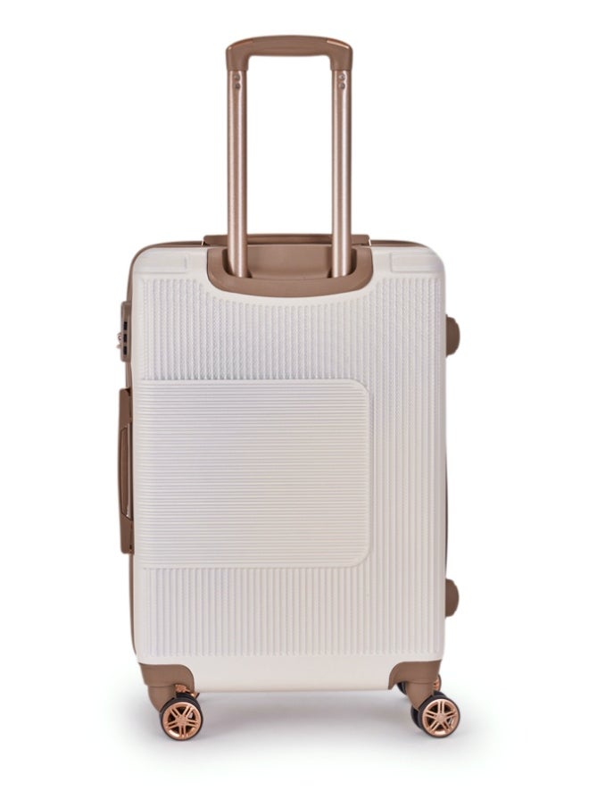 LIMRA Cabin Carry Check-In Luggage Trolley Size 20 inch Beige/Gold  - Image 3