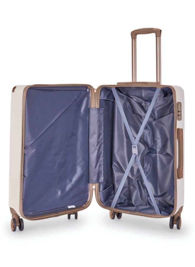 LIMRA Cabin Carry Check-In Luggage Trolley Size 20 inch Beige/Gold  - Image 5