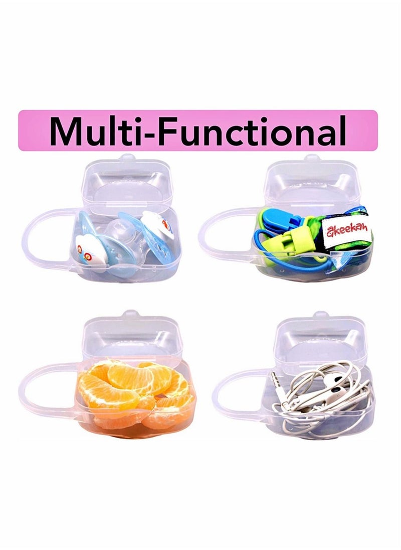 SYOSI - 3 Pack Pacifier Case, Pacifier Container, Baby Pacifier Holder Box for Travel, BPA Free Pacifier and Nipple Shield Cases, Keeps Baby’s Binkies Clean and Accessible, Pacifier Accessories - Image 1