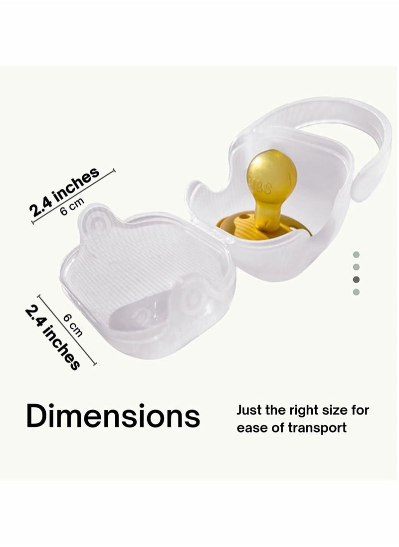 SYOSI - 3 Pack Pacifier Case, Pacifier Container, Baby Pacifier Holder Box for Travel, BPA Free Pacifier and Nipple Shield Cases, Keeps Baby’s Binkies Clean and Accessible, Pacifier Accessories - Image 1
