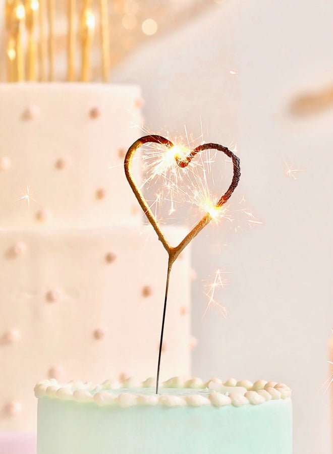 Wondercandle Rose Gold Heart Sparkler Candle - Image 2