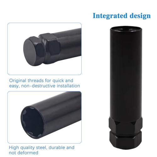 IOUALEY 2 Piece 6 Spline & 7 Spline Lug Nut Key, Spline Lug nut Socket Wheel Lock Replacement Tool for Aftermarket Wheels Compatible with 14x1.5, 14x2.0, 9/16inch, 12x1.5, 12x1.25, 1/2 inch Lug Nuts - Image 4