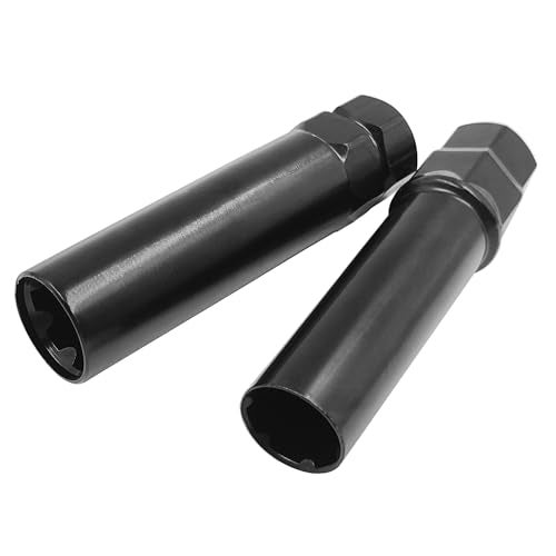 IOUALEY 2 Piece 6 Spline & 7 Spline Lug Nut Key, Spline Lug nut Socket Wheel Lock Replacement Tool for Aftermarket Wheels Compatible with 14x1.5, 14x2.0, 9/16inch, 12x1.5, 12x1.25, 1/2 inch Lug Nuts - Image 1