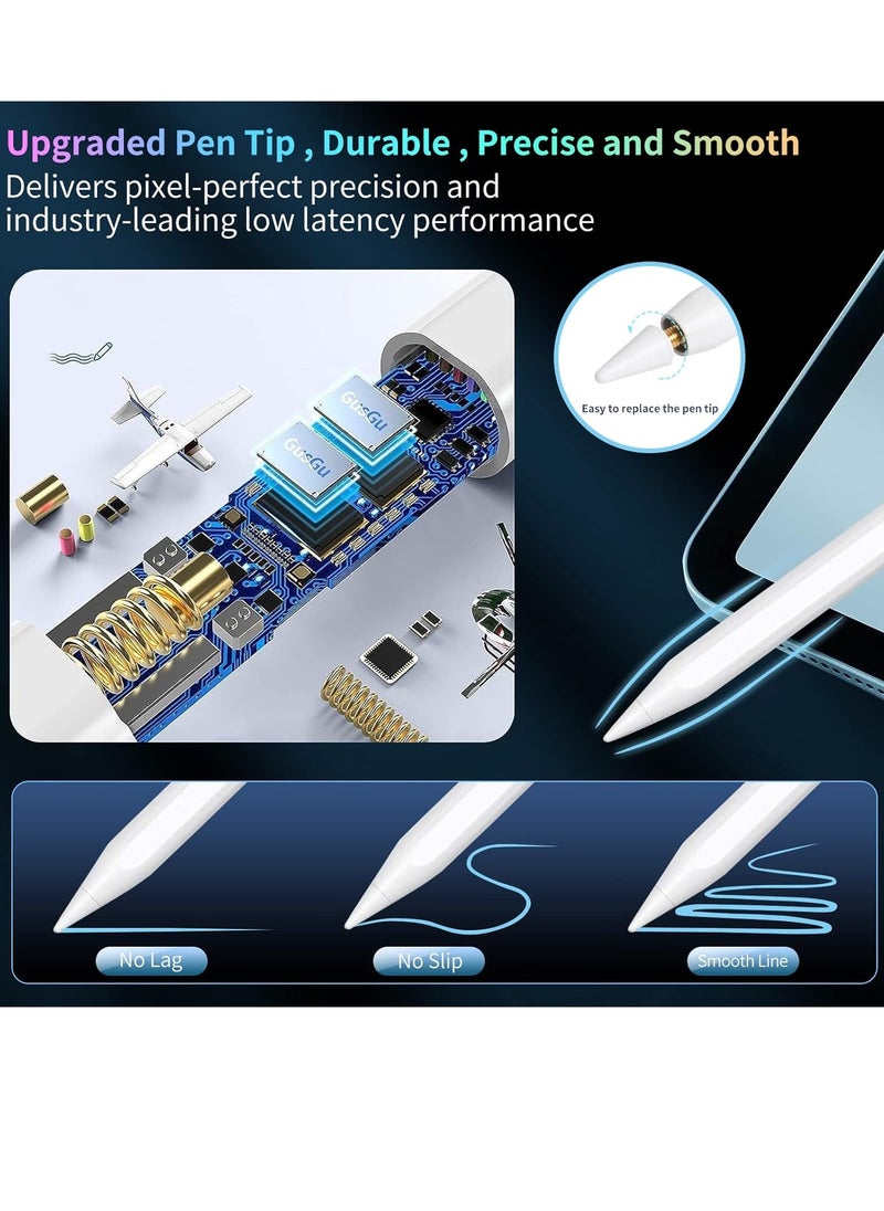 Generic - Stylus Pen for iPad 9 & 10th Generation with Palm Rejection, Active Pen Compatible with iPad 10/9/8/7/6th Generation, iPad Air 5/4/3rd Generation, iPad Pro 11 & 12.9 Inch, iPad Mini 6/5th Generation. - Image 1