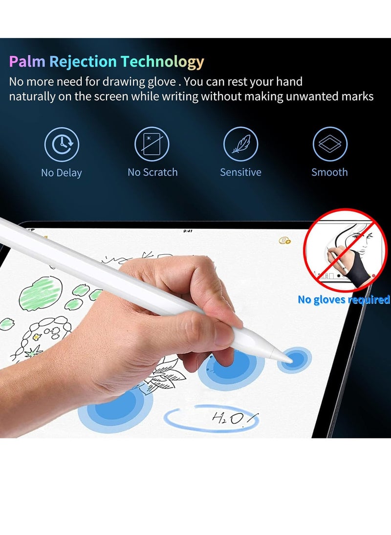 Generic - Stylus Pen for iPad 9 & 10th Generation with Palm Rejection, Active Pen Compatible with iPad 10/9/8/7/6th Generation, iPad Air 5/4/3rd Generation, iPad Pro 11 & 12.9 Inch, iPad Mini 6/5th Generation. - Image 1