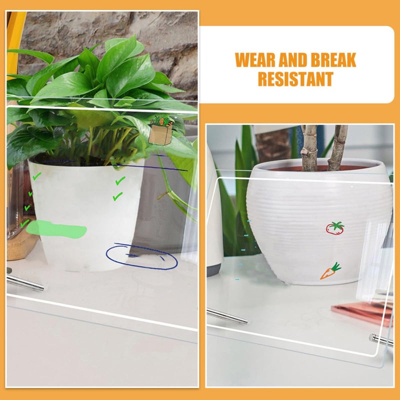 Acrylic Desktop Whiteboard Set of 2 with Push Pins for Home Office Organization - Image 5