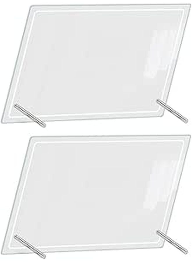 Acrylic Desktop Whiteboard Set of 2 with Push Pins for Home Office Organization - Image 1