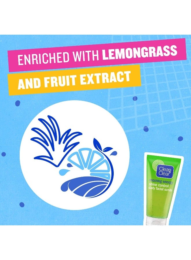 Clean & Clear Daily Face Scrub, Morning Energy, Shine Control, 150Ml - Image 3