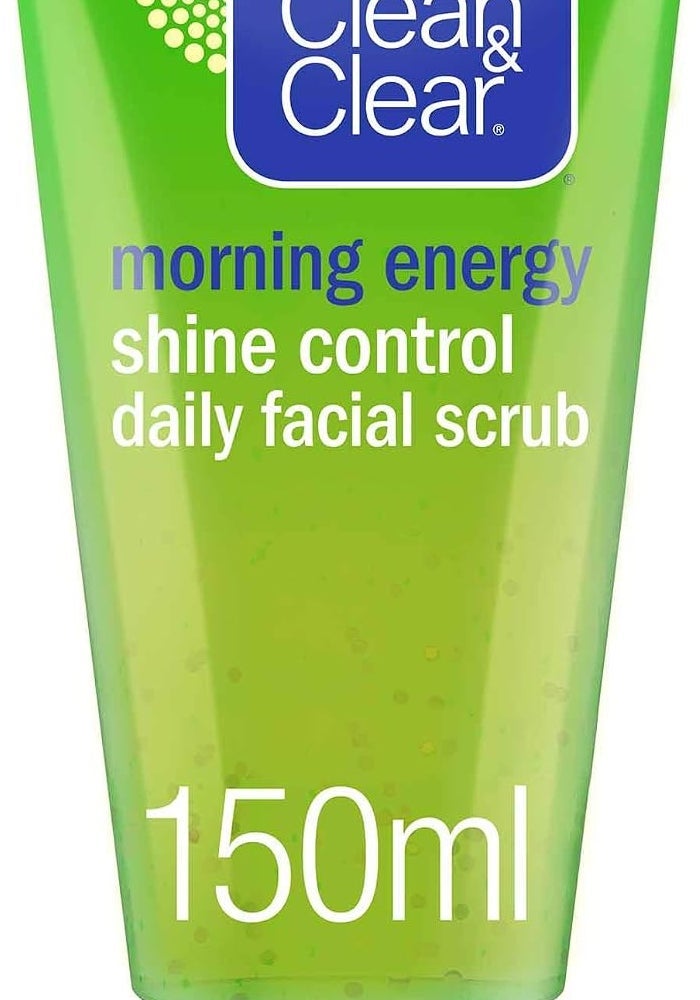 Clean & Clear Daily Face Scrub, Morning Energy, Shine Control, 150Ml - Image 1