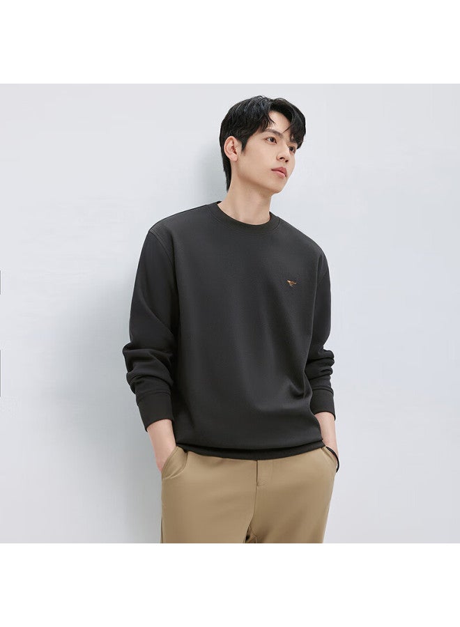 Septwolves Men's Crew Neck Loose Fit Cotton Stretch Fashion City Breathable Business Casual Sweatshirt - Image 1