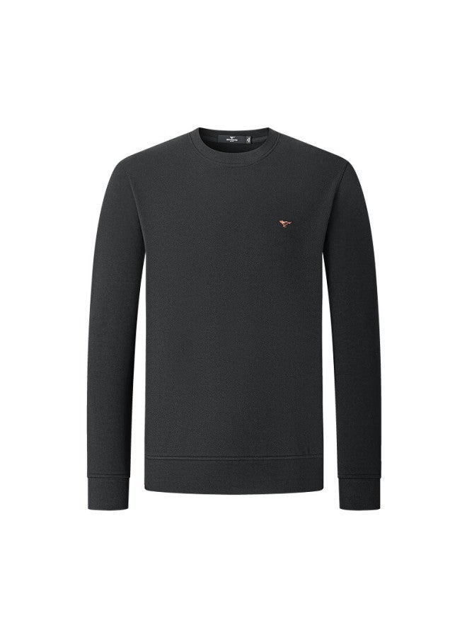 Septwolves Men's Crew Neck Loose Fit Cotton Stretch Fashion City Breathable Business Casual Sweatshirt - Image 2