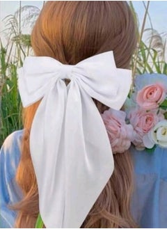 Generic Hair Bows For Women ,  Large Bowknot Hair Accessories, Silk Satin Hair Ribbon Barrettes  - Image 2