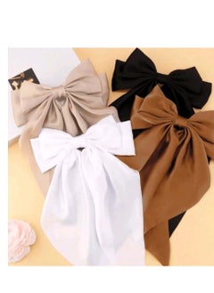 Generic Hair Bows For Women ,  Large Bowknot Hair Accessories, Silk Satin Hair Ribbon Barrettes  - Image 3