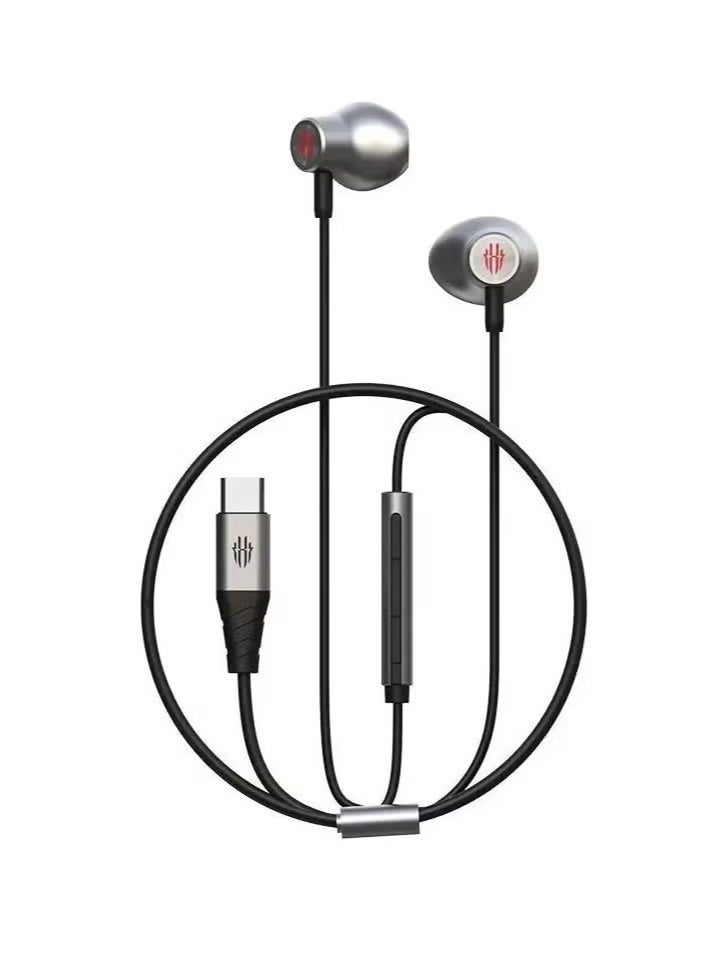 Nubia Red Magic RedMagic Type-C Gaming Earphones with Mic – USB-C In-Ear Earbuds for Samsung Galaxy, Google Pixel, iPad Pro, iPhone 15+ & More – Ideal for Gaming & Streaming - Image 1