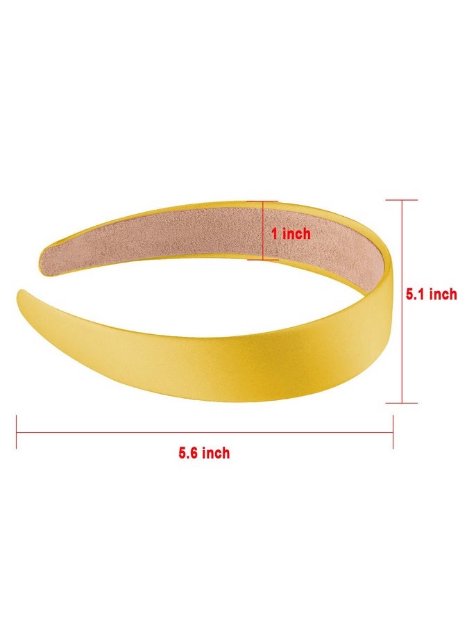 SIQUK Iquk 24 Pieces Satin Headbands 1 Inch Wide Headband Colorful Nonslip Hard Headbands For Women And Girls 24 Colors  - Image 3