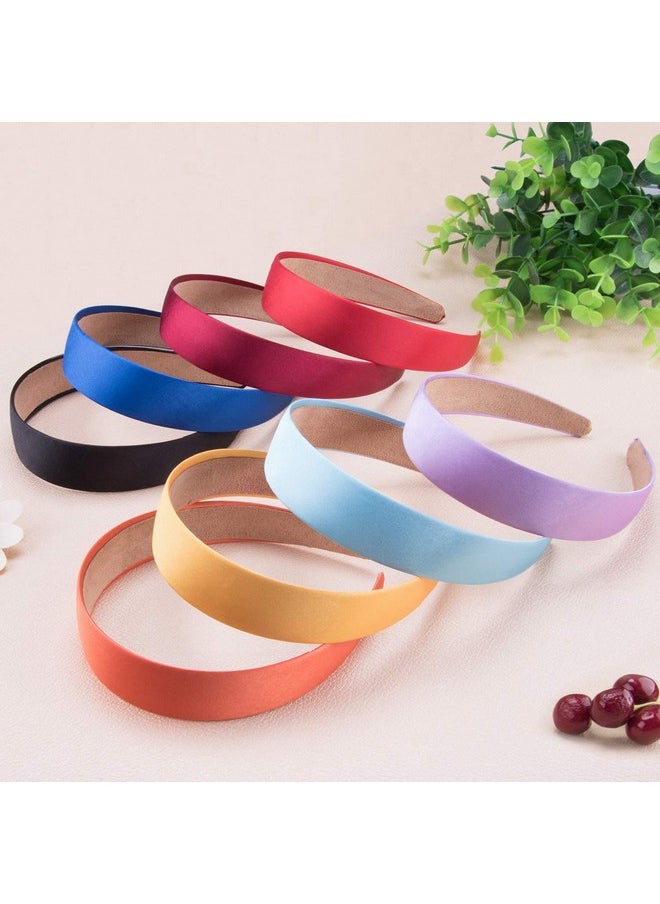 SIQUK Iquk 24 Pieces Satin Headbands 1 Inch Wide Headband Colorful Nonslip Hard Headbands For Women And Girls 24 Colors  - Image 5