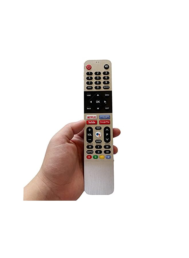 BURAQ New Replacement Remote Controller Compatible with Skyworth Android TV 539C-268920-W010 TB5000 UB5100 UB5500 Without Voice Control Remote, Silver - Image 3