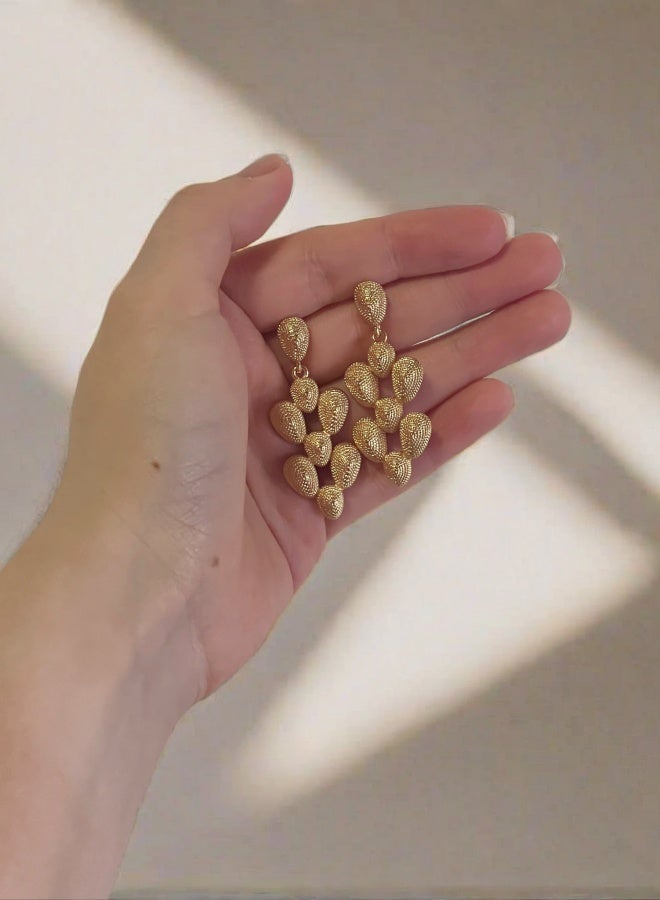 أقراط من الذهب الإسترليني المصقول من العصور الوسطى - Image 2