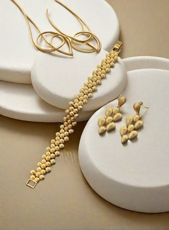 أقراط من الذهب الإسترليني المصقول من العصور الوسطى - Image 3