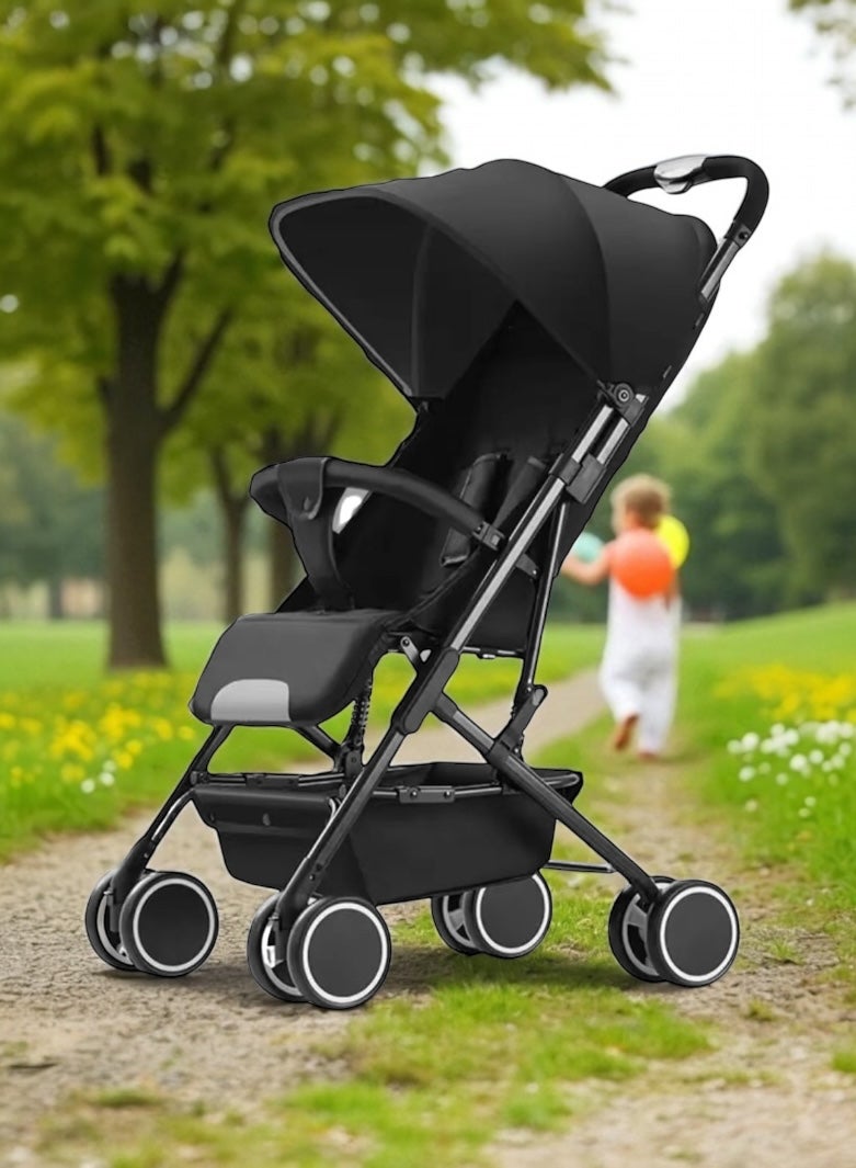 كيديليو عربة أطفال كيديليو - سوداء - خفيفة وأنيقة للمدينة