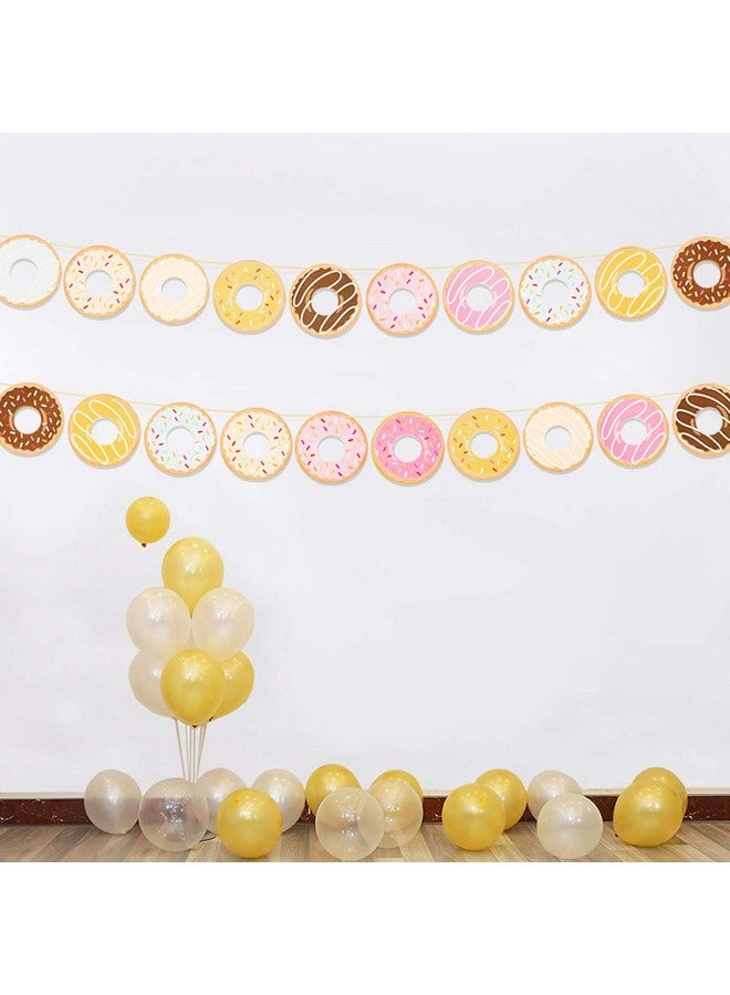 JOLLYSTYLE 2PCS Donut Party Supplies Party Banners - Donut Food Theme Party/Tea Party Decorations - Doughnut Baby Shower/Birthday Party Garland Wall Decorations Photo Props - Image 4