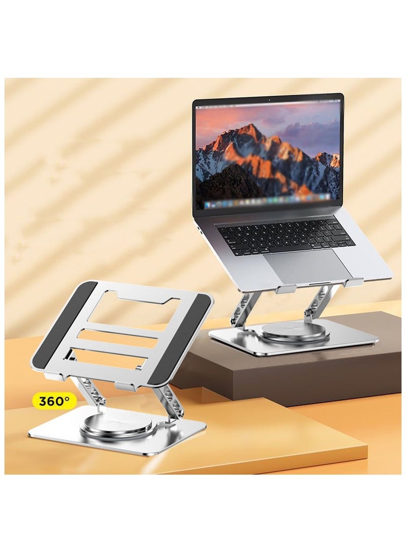 Generic Adjustable Laptop Stand with 360 Rotating Base Foldable Notebook Computer Holder  - Image 4